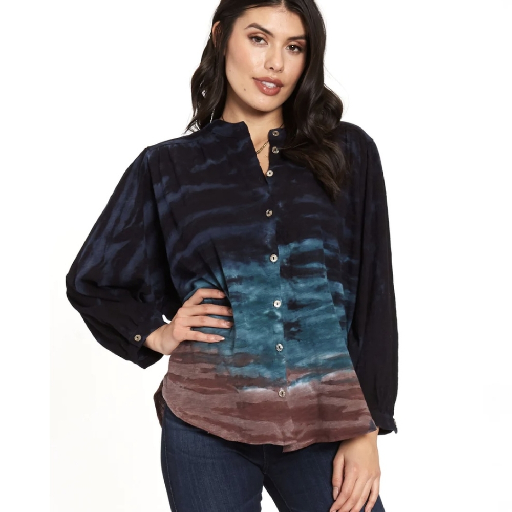 River + Sky organic cotton Slub Ojai blouse size xs - Picture 1 of 11